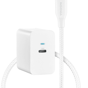 Chargeur mural USB-C 18 W avec câble USB-C à Lightning 1,2 m d'Insignia