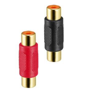 RCA Coupler - 2 Pack - Black/Red